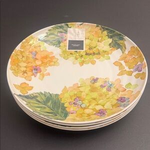 THE FARMHOUSE By Rachel Ashwell 100% Melamine Set Of 4 Patterned Plates